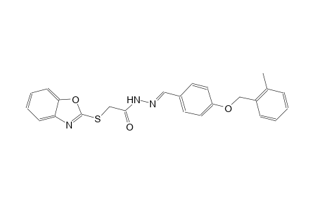 2-(1,3-benzoxazol-2-ylsulfanyl)-N'-((E)-{4-[(2-methylbenzyl)oxy]phenyl}methylidene)acetohydrazide