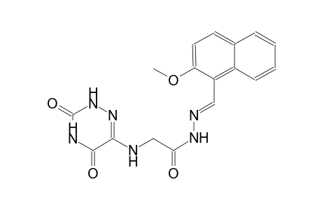 acetic acid, [(2,3,4,5-tetrahydro-3,5-dioxo-1,2,4-triazin-6-yl)amino]-, 2-[(E)-(2-methoxy-1-naphthalenyl)methylidene]hydrazide