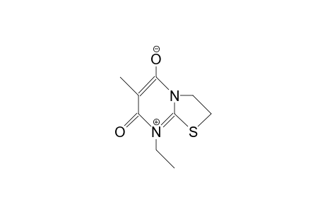 Anhydro-(8-ethyl-2,3-dihydro-5-hydroxy-6-methyl-7-oxo-thiazolo[3,2-A]pyrimidinium hydroxide)
