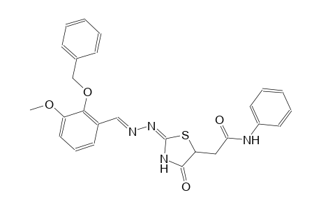2-((2E)-2-{(2E)-2-[2-(benzyloxy)-3-methoxybenzylidene]hydrazono}-4-oxo-1,3-thiazolidin-5-yl)-N-phenylacetamide