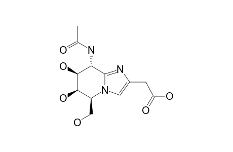 NAGSTATIN;8-(ACETYLAMINO)-5,6,7,8-TETRAHYDRO-6,7-DIHYDROXY-5-(HYDROXYMETHYL)-IMIDAZO-[1,2-A]-PYRIDINE-2-ACETIC-ACID