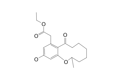 PHOMOPSIN-B;2-METHYL-11-HYDROXY-2,3,4,5,6,7,8-HEPTAHYDRO-8-OXO-BENZOXONIN-9-ACETIC-ACID-ETHYLESTER