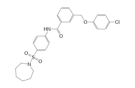 3-[(4-chlorophenoxy)methyl]-N-[4-(hexahydro-1H-azepin-1-ylsulfonyl)phenyl]benzamide