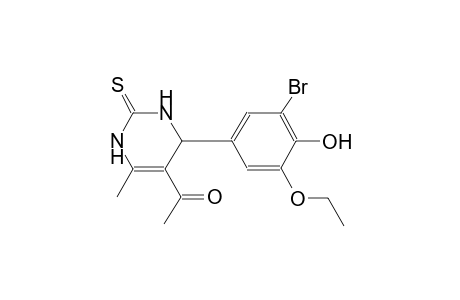 1-[4-(3-bromo-5-ethoxy-4-hydroxyphenyl)-6-methyl-2-thioxo-1,2,3,4-tetrahydro-5-pyrimidinyl]ethanone