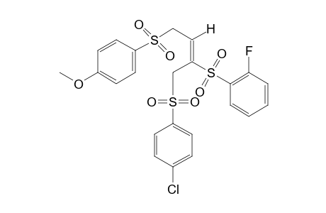 (E)-p-{{4-[(p-chlorophenyl)sulfonyl]-3-[(o-fluorophenyl)sulfonyl]-2-butenyl}sulfonyl}anisole