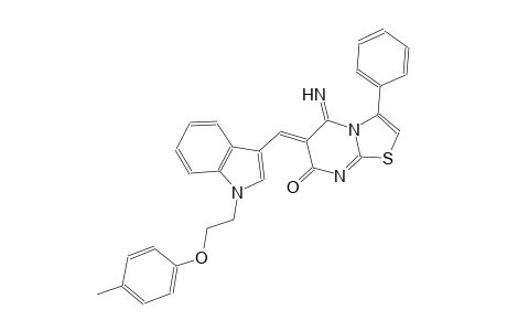 (6Z)-5-imino-6-({1-[2-(4-methylphenoxy)ethyl]-1H-indol-3-yl}methylene)-3-phenyl-5,6-dihydro-7H-[1,3]thiazolo[3,2-a]pyrimidin-7-one