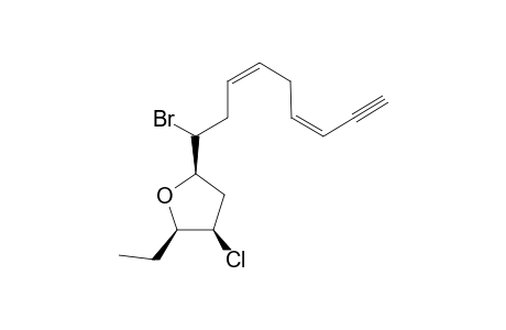 HURGADENYNE;(1S,3R,4S)-4-(1'-BROMONONA-3',6'-CIS,CIS-DIEN-8'-YNYL)-2-CHLORO-3-ETHYL-1,2,3,4-TETRAHYDROFURAN