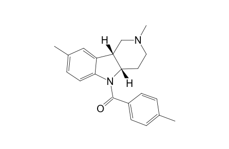 Pyrido[4,3-b]indole, 1,2,3,4,4a,9b-hexahydro-2,8-dimethyl-5-(4-methylbenzoyl)-