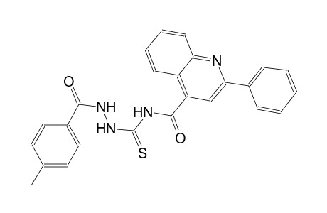 N-{[2-(4-methylbenzoyl)hydrazino]carbothioyl}-2-phenyl-4-quinolinecarboxamide