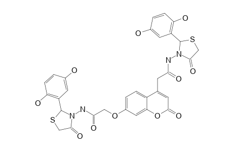 #5F;N-[2-(2,5-DIHYDROXYPHENYL)-4-OXO-THIAZOLIDIN-3-YL]-2-[7-[[2-(2,5-DIHYDROXYPHENYL)-4-OXO-THIAZOLIDIN-3-YLCARBAMOYL]-METHOXY]-2-OXO-2H-CHROMEN-4-YL]-A