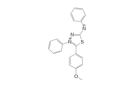 2-(4-METHOXYPHENYL)-3-PHENYL-5-PHENYLAMINO-1,3,4-THIADIAZOLE