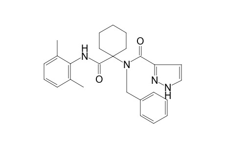 N-benzyl-N-[1-[(2,6-dimethylphenyl)carbamoyl]cyclohexyl]-1H-pyrazole-5-carboxamide