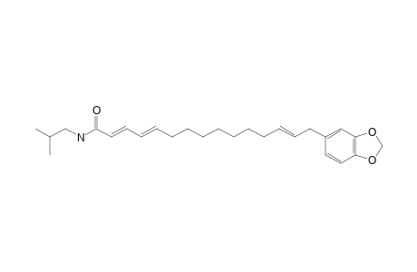 BRACHYSTAMIDE-C;N-ISOBUTYL-15-(3',4'-METHYLENEDIOXYPHENYL)-2E,4E,13E-PENTADECATRIENAMIDE