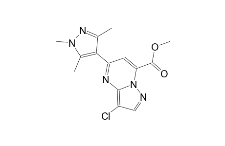 pyrazolo[1,5-a]pyrimidine-7-carboxylic acid, 3-chloro-5-(1,3,5-trimethyl-1H-pyrazol-4-yl)-, methyl ester