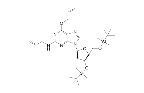 2-N,6-O-Diallyl-3',5'-bis-O-(tert-butyldimethylsilyl)-2'-deoxxyguanosine