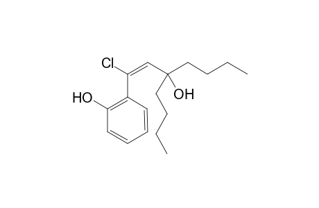 2-[(E)-3-butyl-1-chloranyl-3-oxidanyl-hept-1-enyl]phenol