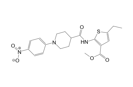 methyl 5-ethyl-2-({[1-(4-nitrophenyl)-4-piperidinyl]carbonyl}amino)-3-thiophenecarboxylate