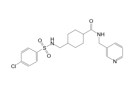 cyclohexanecarboxamide, 4-[[[(4-chlorophenyl)sulfonyl]amino]methyl]-N-(3-pyridinylmethyl)-