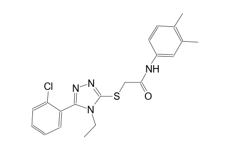 2-{[5-(2-chlorophenyl)-4-ethyl-4H-1,2,4-triazol-3-yl]sulfanyl}-N-(3,4-dimethylphenyl)acetamide