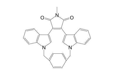 Cyclo-N,N'-[.alpha.,.apha'.-"para"-xylyl)-bis[indol-3-yl]-N-methylmaleimide