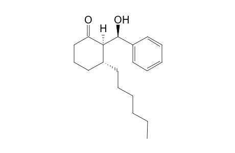 (2RS,2(1RS),3RS)-3-Hexyl-2-(1-hydroxy-1-phenylmethyl)cyclohexan-1-one