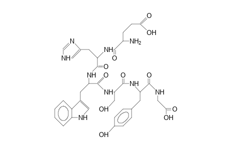 Glutamyl-histidyl-tryptophyl-seryl-tyrosyl-glycine