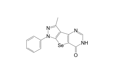 3-Methyl-1-phenyl-1H-pyrazolo[4',3':4,5]selenolo[3,2-d]pyrimidine-7-(6H)-one