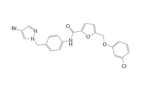 N-{4-[(4-bromo-1H-pyrazol-1-yl)methyl]phenyl}-5-[(3-chlorophenoxy)methyl]-2-furamide