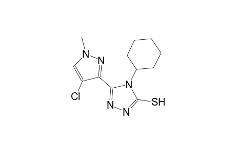 5-(4-chloro-1-methyl-1H-pyrazol-3-yl)-4-cyclohexyl-4H-1,2,4-triazole-3-thiol