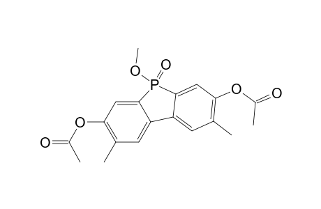5H-Benzo[b]phosphindole-3,7-diol, 5-methoxy-2,8-dimethyl-, diacetate, 5-oxide