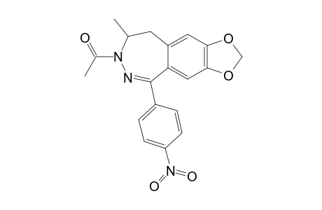 (-)-3-Acetyl-4-methyl-7,8-methylenedioxy-1-(4-nitrophenyl)-4,5-dihydro-3H-2,3-benzodiazepine