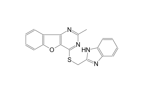 4-[(1H-benzimidazol-2-ylmethyl)sulfanyl]-2-methyl[1]benzofuro[3,2-d]pyrimidine