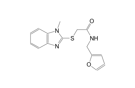 acetamide, N-(2-furanylmethyl)-2-[(1-methyl-1H-benzimidazol-2-yl)thio]-