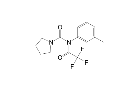 N-(3-Methylphenyl)-1-pyrrolidinecarboxamide, N-trifluoroacetyl-