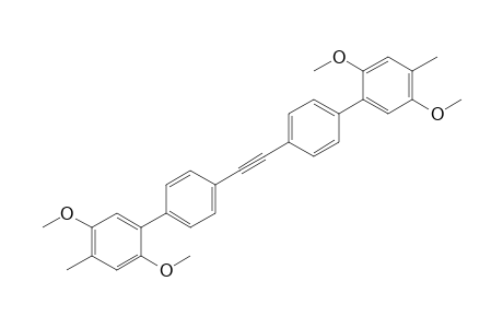 1-[4-[2-[4-(2,5-dimethoxy-4-methyl-phenyl)phenyl]ethynyl]phenyl]-2,5-dimethoxy-4-methyl-benzene