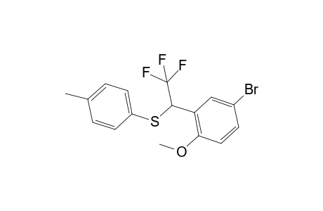 (1-(5-bromo-2-methoxyphenyl)-2,2,2-trifluoroethyl)(p-tolyl)sulfane