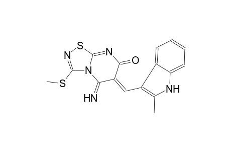 (6Z)-5-imino-6-[(2-methyl-1H-indol-3-yl)methylene]-3-(methylsulfanyl)-5,6-dihydro-7H-[1,2,4]thiadiazolo[4,5-a]pyrimidin-7-one