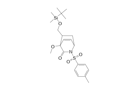 5-endo-[[(tert-Butyldimethylsilyl)oxy]methyl]-4-methoxy-2-(4'-methylbenzenesulfonyl)-3-oxo-2-azabicyclo[2.2.2]-7-octene