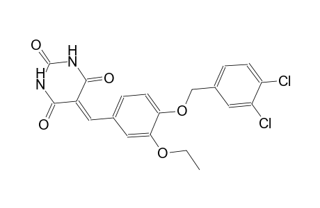 5-{4-[(3,4-dichlorobenzyl)oxy]-3-ethoxybenzylidene}-2,4,6(1H,3H,5H)-pyrimidinetrione
