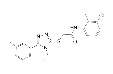N-(3-chloro-2-methylphenyl)-2-{[4-ethyl-5-(3-methylphenyl)-4H-1,2,4-triazol-3-yl]sulfanyl}acetamide