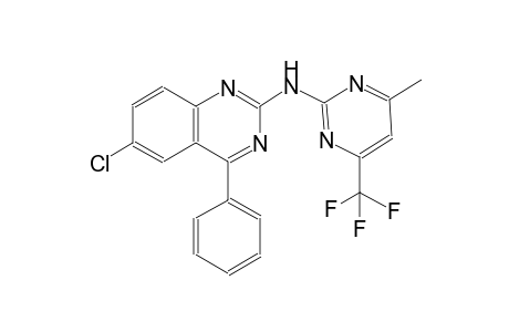 6-chloro-N-[4-methyl-6-(trifluoromethyl)-2-pyrimidinyl]-4-phenyl-2-quinazolinamine