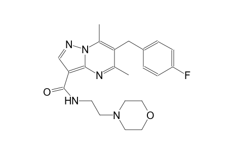 pyrazolo[1,5-a]pyrimidine-3-carboxamide, 6-[(4-fluorophenyl)methyl]-5,7-dimethyl-N-[2-(4-morpholinyl)ethyl]-