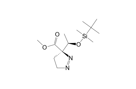 SYN-3-CARBOMETHOXY-3-[1'-[(TERT.-BUTYLDIMETHYLSILYL)-OXY]-ETHYL]-1-PYRAZOLINE;MAJOR_STEREOMER