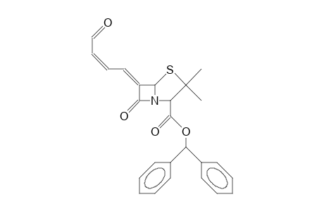 Ze-6-(4'-oxo-but-2'-enylidene)-penicillanic acid,  benzhydryl ester