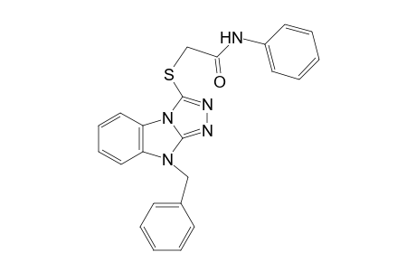 2-(9-Benzyl-9H-benzo[4,5]imidazo[2,1-c][1,2,4]triazol-3-ylsulfanyl)-N-phenylacetamide