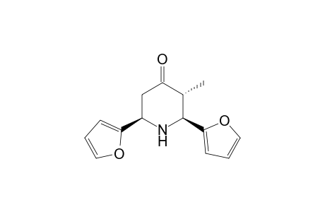 (2S*,3R*,6R*)-2,6-Di-2-furyl-3-methylpiperidin-4-one