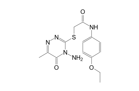 2-[(4-amino-6-methyl-5-oxo-4,5-dihydro-1,2,4-triazin-3-yl)sulfanyl]-N-(4-ethoxyphenyl)acetamide