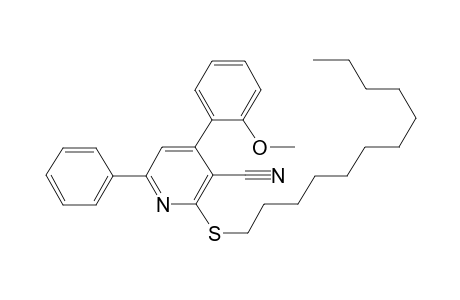 2-(dodecylthio)-4-(2-methoxyphenyl)-6-phenyl-3-pyridinecarbonitrile