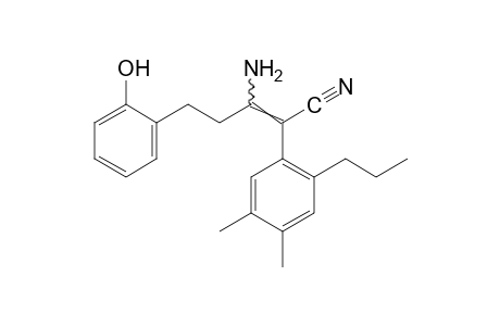 3-amino-5-(o-hydroxyphenyl)-2-(6-propyl-3,4-xylyl)-2-pentenenitrile