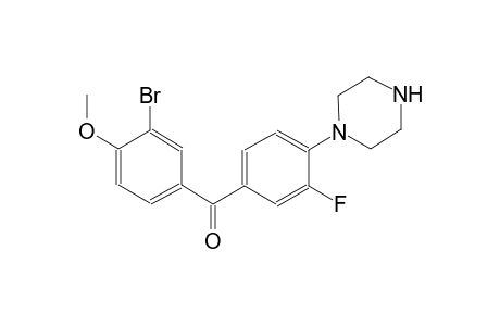 (3-bromo-4-methoxyphenyl)[3-fluoro-4-(1-piperazinyl)phenyl]methanone